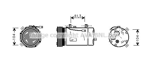 AVA QUALITY COOLING Компрессор, кондиционер FDK267